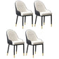 Scandinavian Indoor Arm Chair Metal Upholstered Parsons Dining Room Chair White-Black 4 Piece Set Clearhalo ' kitchen&dining_furn' 'Dining Chairs' 'Dining Tables & Seating' 'dining_chair' 'furn' 'furn_dining_chair' 'Furniture' 'furniture_dining_chair' 'Kitchen & Dining Furniture' 'kitchen' 4331746