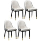 Scandinavian Indoor Arm Chair Metal Upholstered Parsons Dining Room Chair Gray-White 4 Piece Set Clearhalo ' kitchen&dining_furn' 'Dining Chairs' 'Dining Tables & Seating' 'dining_chair' 'furn' 'furn_dining_chair' 'Furniture' 'furniture_dining_chair' 'Kitchen & Dining Furniture' 'kitchen' 4331752