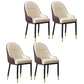 Scandinavian Indoor Arm Chair Metal Upholstered Parsons Dining Room Chair Off-White 4 Piece Set Clearhalo ' kitchen&dining_furn' 'Dining Chairs' 'Dining Tables & Seating' 'dining_chair' 'furn' 'furn_dining_chair' 'Furniture' 'furniture_dining_chair' 'Kitchen & Dining Furniture' 'kitchen' 4331761