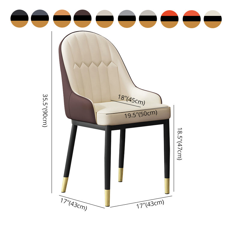Scandinavian Indoor Arm Chair Metal Upholstered Parsons Dining Room Chair Clearhalo ' kitchen&dining_furn' 'Dining Chairs' 'Dining Tables & Seating' 'dining_chair' 'furn' 'furn_dining_chair' 'Furniture' 'furniture_dining_chair' 'Kitchen & Dining Furniture' 'kitchen' 4331762