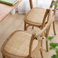 Wood Wicker Traditional Dining Chair Dining Room Armless Cross Back Chair Clearhalo ' kitchen&dining_furn' 'Dining Chairs' 'Dining Tables & Seating' 'dining_chair' 'furn' 'furn_dining_chair' 'Furniture' 'furniture_dining_chair' 'Kitchen & Dining Furniture' 'kitchen' 4331770
