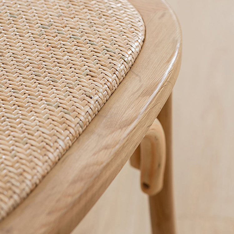 Wood Wicker Traditional Dining Chair Dining Room Armless Cross Back Chair Clearhalo ' kitchen&dining_furn' 'Dining Chairs' 'Dining Tables & Seating' 'dining_chair' 'furn' 'furn_dining_chair' 'Furniture' 'furniture_dining_chair' 'Kitchen & Dining Furniture' 'kitchen' 4331774