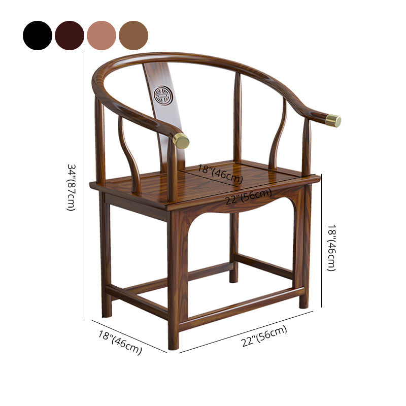 Modern Wood Dining Room Chair Windsor Back Arm Chair for Restaurant Use Clearhalo ' kitchen&dining_furn' 'Dining Chairs' 'Dining Tables & Seating' 'dining_chair' 'furn' 'furn_dining_chair' 'Furniture' 'furniture_dining_chair' 'Kitchen & Dining Furniture' 'kitchen' 4331788