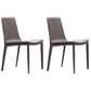 Modern Leather Dining Chairs Armless Dining Chair for Restaurant Use Light Gray 2 Piece Set Clearhalo ' kitchen&dining_furn' 'Dining Chairs' 'Dining Tables & Seating' 'dining_chair' 'furn' 'furn_dining_chair' 'Furniture' 'furniture_dining_chair' 'Kitchen & Dining Furniture' 'kitchen' 4331792
