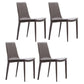 Modern Leather Dining Chairs Armless Dining Chair for Restaurant Use Light Gray 4 Piece Set Clearhalo ' kitchen&dining_furn' 'Dining Chairs' 'Dining Tables & Seating' 'dining_chair' 'furn' 'furn_dining_chair' 'Furniture' 'furniture_dining_chair' 'Kitchen & Dining Furniture' 'kitchen' 4331793