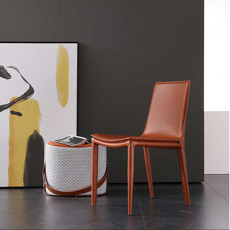 Modern Leather Dining Chairs Armless Dining Chair for Restaurant Use Clearhalo ' kitchen&dining_furn' 'Dining Chairs' 'Dining Tables & Seating' 'dining_chair' 'furn' 'furn_dining_chair' 'Furniture' 'furniture_dining_chair' 'Kitchen & Dining Furniture' 'kitchen' 4331794