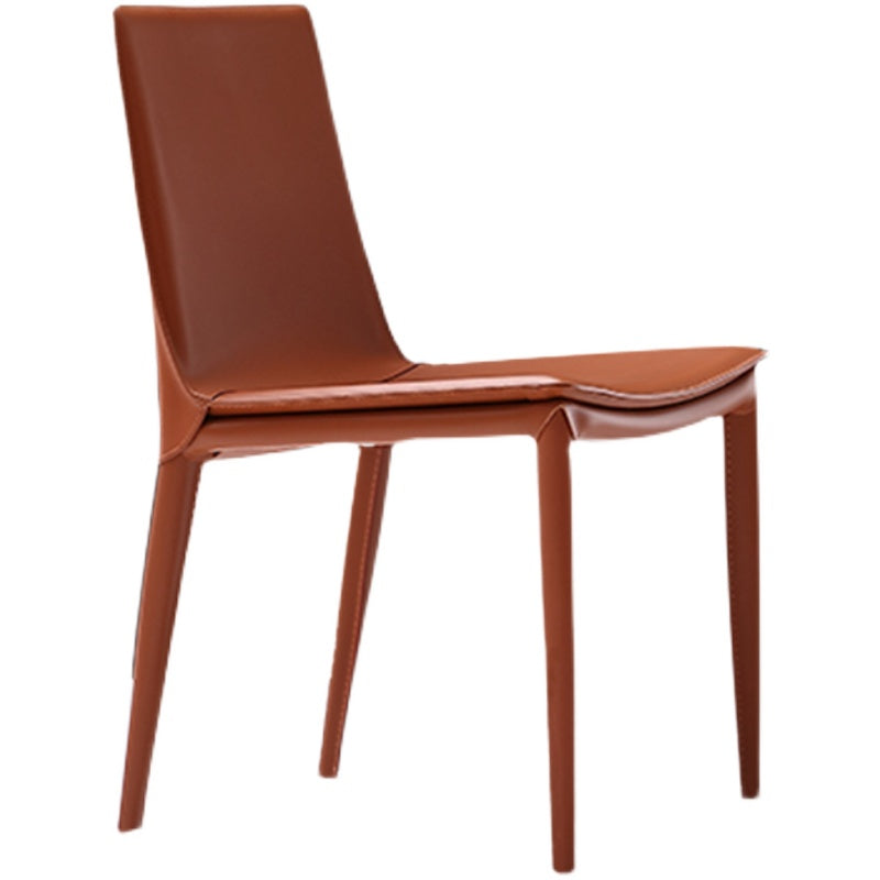 Modern Leather Dining Chairs Armless Dining Chair for Restaurant Use Khaki 1 Piece Clearhalo ' kitchen&dining_furn' 'Dining Chairs' 'Dining Tables & Seating' 'dining_chair' 'furn' 'furn_dining_chair' 'Furniture' 'furniture_dining_chair' 'Kitchen & Dining Furniture' 'kitchen' 4331796