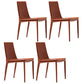 Modern Leather Dining Chairs Armless Dining Chair for Restaurant Use Khaki 4 Piece Set Clearhalo ' kitchen&dining_furn' 'Dining Chairs' 'Dining Tables & Seating' 'dining_chair' 'furn' 'furn_dining_chair' 'Furniture' 'furniture_dining_chair' 'Kitchen & Dining Furniture' 'kitchen' 4331799