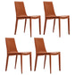 Modern Leather Dining Chairs Armless Dining Chair for Restaurant Use Orange 4 Piece Set Clearhalo ' kitchen&dining_furn' 'Dining Chairs' 'Dining Tables & Seating' 'dining_chair' 'furn' 'furn_dining_chair' 'Furniture' 'furniture_dining_chair' 'Kitchen & Dining Furniture' 'kitchen' 4331805