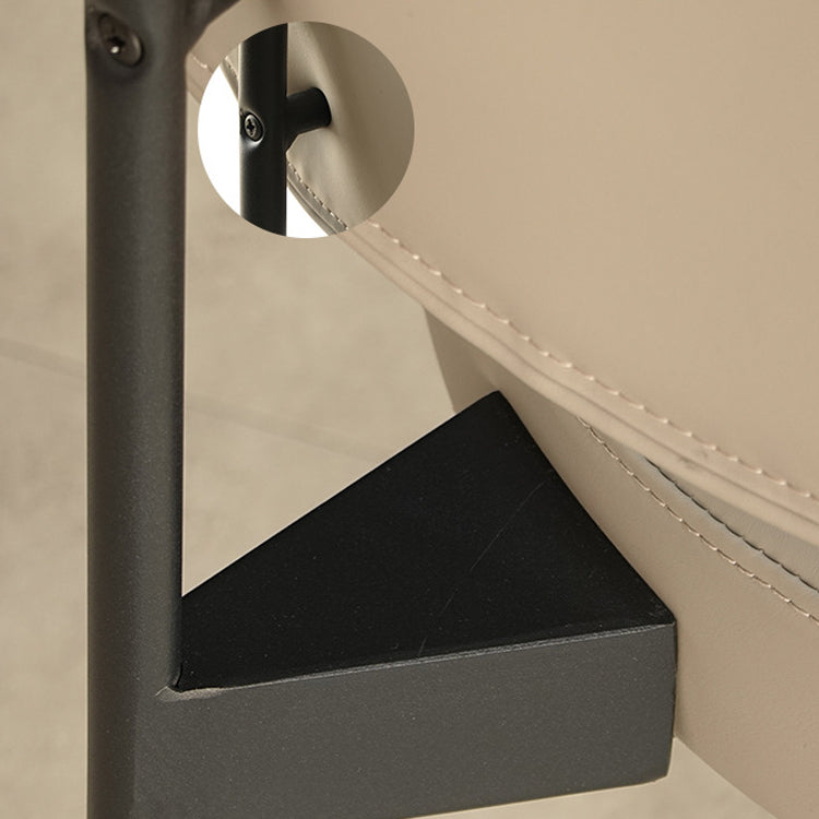 Modern Restaurant Open Back Side Chair PU Leather Dining Chair with Black Legs Clearhalo ' kitchen&dining_furn' 'Dining Chairs' 'Dining Tables & Seating' 'dining_chair' 'furn' 'furn_dining_chair' 'Furniture' 'furniture_dining_chair' 'Kitchen & Dining Furniture' 'kitchen' 4331819