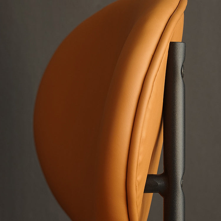 Modern Restaurant Open Back Side Chair PU Leather Dining Chair with Black Legs Clearhalo ' kitchen&dining_furn' 'Dining Chairs' 'Dining Tables & Seating' 'dining_chair' 'furn' 'furn_dining_chair' 'Furniture' 'furniture_dining_chair' 'Kitchen & Dining Furniture' 'kitchen' 4331820