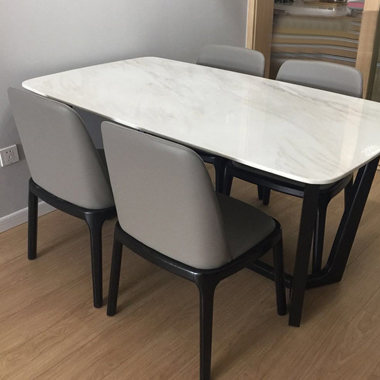 Industrial Leather Restaurant Side Chair Parsons Dining Chair with Walnut Legs Clearhalo ' kitchen&dining_furn' 'Dining Chairs' 'Dining Tables & Seating' 'dining_chair' 'furn' 'furn_dining_chair' 'Furniture' 'furniture_dining_chair' 'Kitchen & Dining Furniture' 'kitchen' 4331831