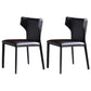 Contemporary Style Dining Chair Armless Metal Wingback Chair for Kitchen Black 2 Piece Set Clearhalo ' kitchen&dining_furn' 'Dining Chairs' 'Dining Tables & Seating' 'dining_chair' 'furn' 'furn_dining_chair' 'Furniture' 'furniture_dining_chair' 'Kitchen & Dining Furniture' 'kitchen' 4331853