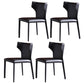 Contemporary Style Dining Chair Armless Metal Wingback Chair for Kitchen Black 4 Piece Set Clearhalo ' kitchen&dining_furn' 'Dining Chairs' 'Dining Tables & Seating' 'dining_chair' 'furn' 'furn_dining_chair' 'Furniture' 'furniture_dining_chair' 'Kitchen & Dining Furniture' 'kitchen' 4331856