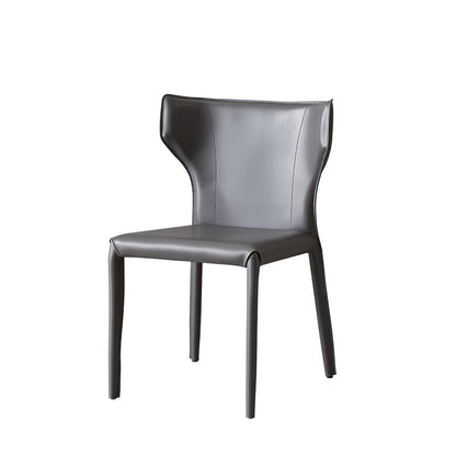 Contemporary Style Dining Chair Armless Metal Wingback Chair for Kitchen Grey 1 Piece Clearhalo ' kitchen&dining_furn' 'Dining Chairs' 'Dining Tables & Seating' 'dining_chair' 'furn' 'furn_dining_chair' 'Furniture' 'furniture_dining_chair' 'Kitchen & Dining Furniture' 'kitchen' 4331857