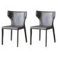 Contemporary Style Dining Chair Armless Metal Wingback Chair for Kitchen Grey 2 Piece Set Clearhalo ' kitchen&dining_furn' 'Dining Chairs' 'Dining Tables & Seating' 'dining_chair' 'furn' 'furn_dining_chair' 'Furniture' 'furniture_dining_chair' 'Kitchen & Dining Furniture' 'kitchen' 4331859