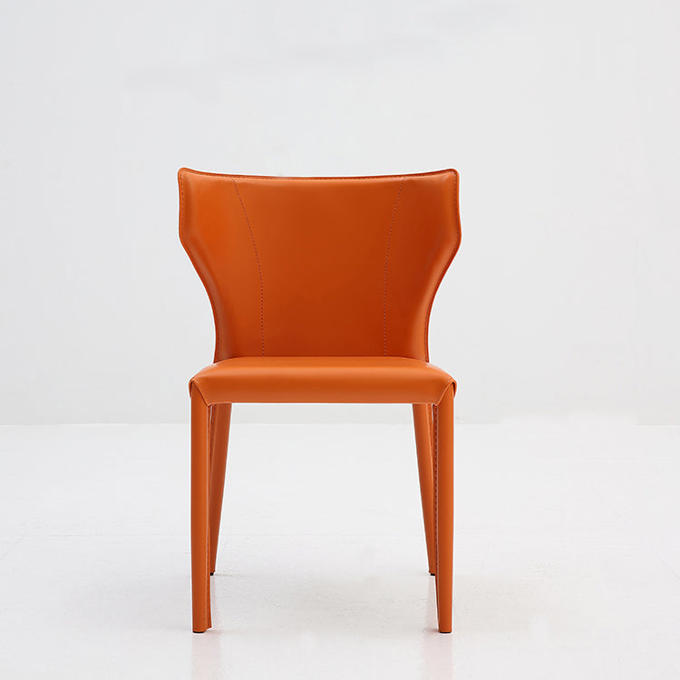 Contemporary Style Dining Chair Armless Metal Wingback Chair for Kitchen Clearhalo ' kitchen&dining_furn' 'Dining Chairs' 'Dining Tables & Seating' 'dining_chair' 'furn' 'furn_dining_chair' 'Furniture' 'furniture_dining_chair' 'Kitchen & Dining Furniture' 'kitchen' 4331872