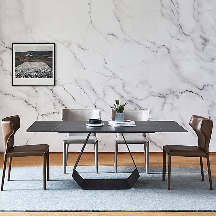 Contemporary Style Dining Chair Armless Metal Wingback Chair for Kitchen Clearhalo ' kitchen&dining_furn' 'Dining Chairs' 'Dining Tables & Seating' 'dining_chair' 'furn' 'furn_dining_chair' 'Furniture' 'furniture_dining_chair' 'Kitchen & Dining Furniture' 'kitchen' 4331875