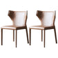 Contemporary Style Dining Chair Armless Metal Wingback Chair for Kitchen Brown 2 Piece Set Clearhalo ' kitchen&dining_furn' 'Dining Chairs' 'Dining Tables & Seating' 'dining_chair' 'furn' 'furn_dining_chair' 'Furniture' 'furniture_dining_chair' 'Kitchen & Dining Furniture' 'kitchen' 4331877