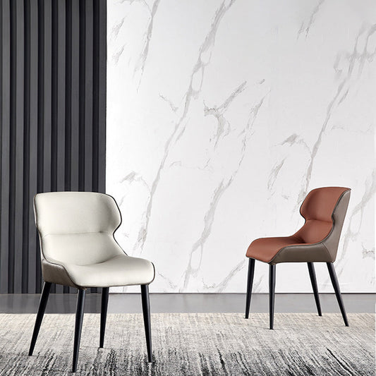 Indoor Industrial Arm Chair Wingback Metal Upholstered Dining Room Chair Clearhalo ' kitchen&dining_furn' 'Dining Chairs' 'Dining Tables & Seating' 'dining_chair' 'Furniture' 'furniture_dining_chair' 'Kitchen & Dining Furniture' 'kitchen' 4331880