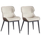 Indoor Industrial Arm Chair Wingback Metal Upholstered Dining Room Chair Cream Gray Set of 2 Clearhalo ' kitchen&dining_furn' 'Dining Chairs' 'Dining Tables & Seating' 'dining_chair' 'Furniture' 'furniture_dining_chair' 'Kitchen & Dining Furniture' 'kitchen' 4331881