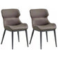 Indoor Industrial Arm Chair Wingback Metal Upholstered Dining Room Chair Brown Set of 2 Clearhalo ' kitchen&dining_furn' 'Dining Chairs' 'Dining Tables & Seating' 'dining_chair' 'Furniture' 'furniture_dining_chair' 'Kitchen & Dining Furniture' 'kitchen' 4331884