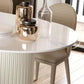 Glam Free Form Sintered Stone Dining Table White Standard Dining Table for Kitchen Clearhalo ' dining_table' 'Dining Tables & Seating' 'Dining Tables' 'furn' 'furn_dining_table' 'Furniture' 'furniture_dining_table' 'Kitchen & Dining Furniture' 'kitchen&dining_furn' 'kitchen' 'kitchen_dining_table' 4331897