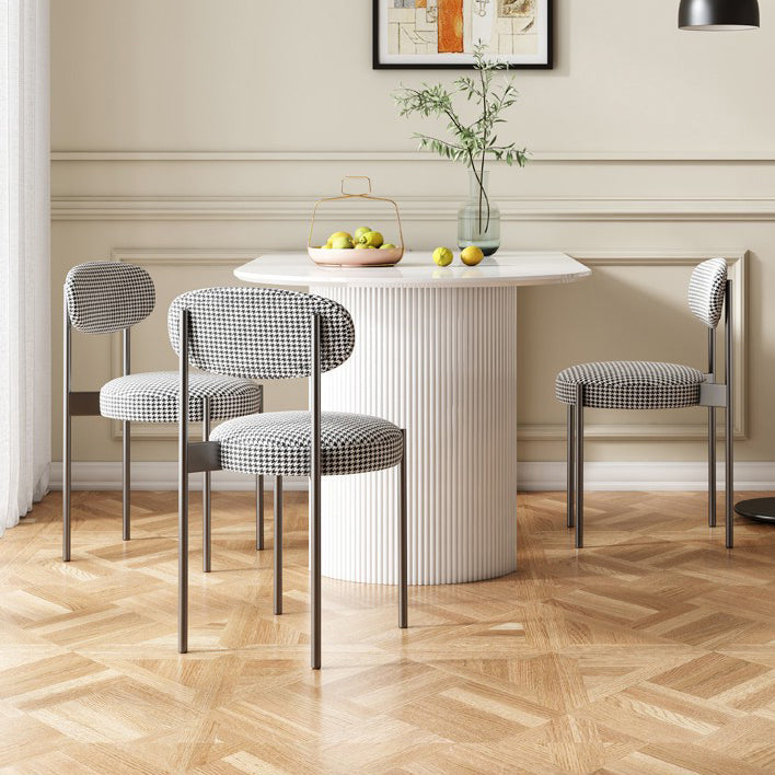 Contemporary White Standard Dining Table Kitchen Dining Table with Double Pedestal Bases Clearhalo ' dining_table' 'Dining Tables & Seating' 'Dining Tables' 'furn' 'furn_dining_table' 'Furniture' 'furniture_dining_table' 'Kitchen & Dining Furniture' 'kitchen&dining_furn' 'kitchen' 'kitchen_dining_table' 4331905