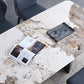 Rectangular Dining Table Modern Stone Top Dining Table with Double Pedestal Clearhalo ' dining_table' 'Dining Tables & Seating' 'Dining Tables' 'furn' 'furn_dining_table' 'Furniture' 'furniture_dining_table' 'Kitchen & Dining Furniture' 'kitchen&dining_furn' 'kitchen' 'kitchen_dining_table' 4331936