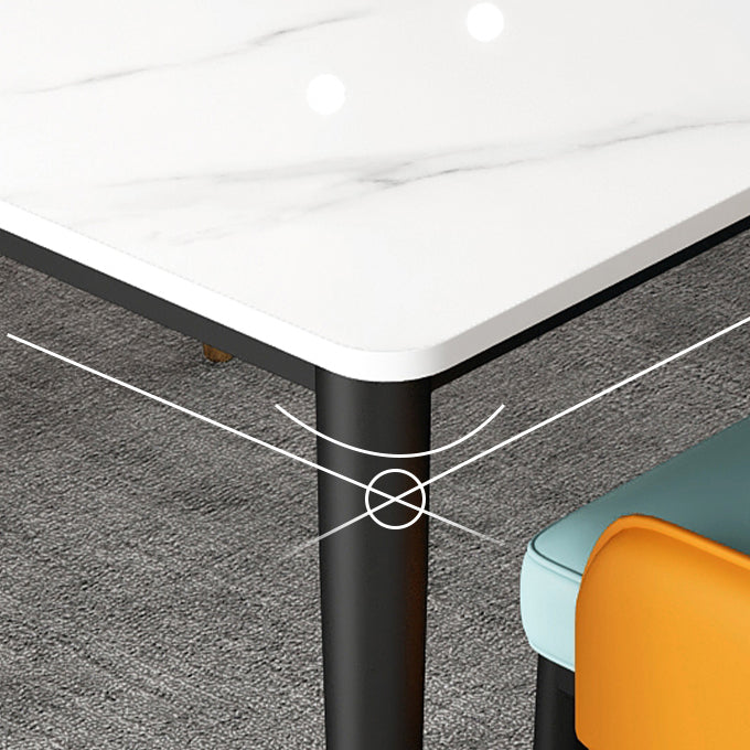 Simplicity Style 4 Legs Dining Site Table Stone Dining Room Furniture for Home Use Clearhalo ' dining_table' 'Dining Tables & Seating' 'Dining Tables' 'furn' 'furn_dining_table' 'Furniture' 'furniture_dining_table' 'Kitchen & Dining Furniture' 'kitchen&dining_furn' 'kitchen' 'kitchen_dining_table' 4332034