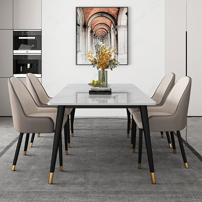 Simplicity Style 4 Legs Dining Site Table Stone Dining Room Furniture for Home Use Clearhalo ' dining_table' 'Dining Tables & Seating' 'Dining Tables' 'furn' 'furn_dining_table' 'Furniture' 'furniture_dining_table' 'Kitchen & Dining Furniture' 'kitchen&dining_furn' 'kitchen' 'kitchen_dining_table' 4332039