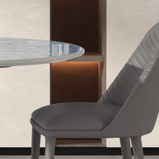 Metal Oval Traditional Luxury Dining Table Sintered Stone Table with Double Pedestal Clearhalo ' dining_table' 'Dining Tables & Seating' 'Dining Tables' 'furn' 'furn_dining_table' 'Furniture' 'furniture_dining_table' 'Kitchen & Dining Furniture' 'kitchen&dining_furn' 'kitchen' 'kitchen_dining_table' 4332071