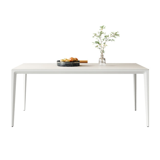 Rectangle Dining Site Table Simplicity Style Stone Dinner Table with 4 Legs Clearhalo ' dining_table' 'Dining Tables & Seating' 'Dining Tables' 'Furniture' 'furniture_dining_table' 'Kitchen & Dining Furniture' 'kitchen&dining_furn' 'kitchen' 'kitchen_dining_table' 4332111
