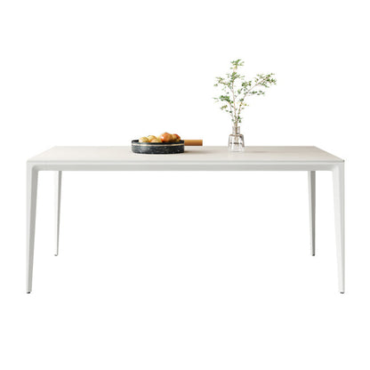 Rectangle Dining Site Table Simplicity Style Stone Dinner Table with 4 Legs Clearhalo ' dining_table' 'Dining Tables & Seating' 'Dining Tables' 'Furniture' 'furniture_dining_table' 'Kitchen & Dining Furniture' 'kitchen&dining_furn' 'kitchen' 'kitchen_dining_table' 4332111