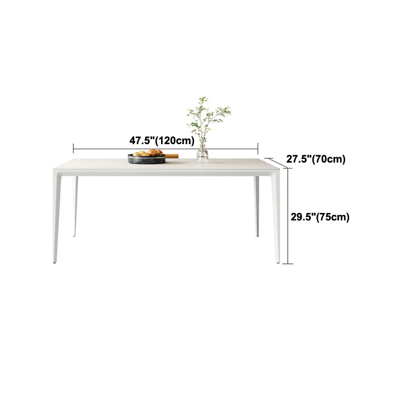 Rectangle Dining Site Table Simplicity Style Stone Dinner Table with 4 Legs Clearhalo ' dining_table' 'Dining Tables & Seating' 'Dining Tables' 'Furniture' 'furniture_dining_table' 'Kitchen & Dining Furniture' 'kitchen&dining_furn' 'kitchen' 'kitchen_dining_table' 4332115