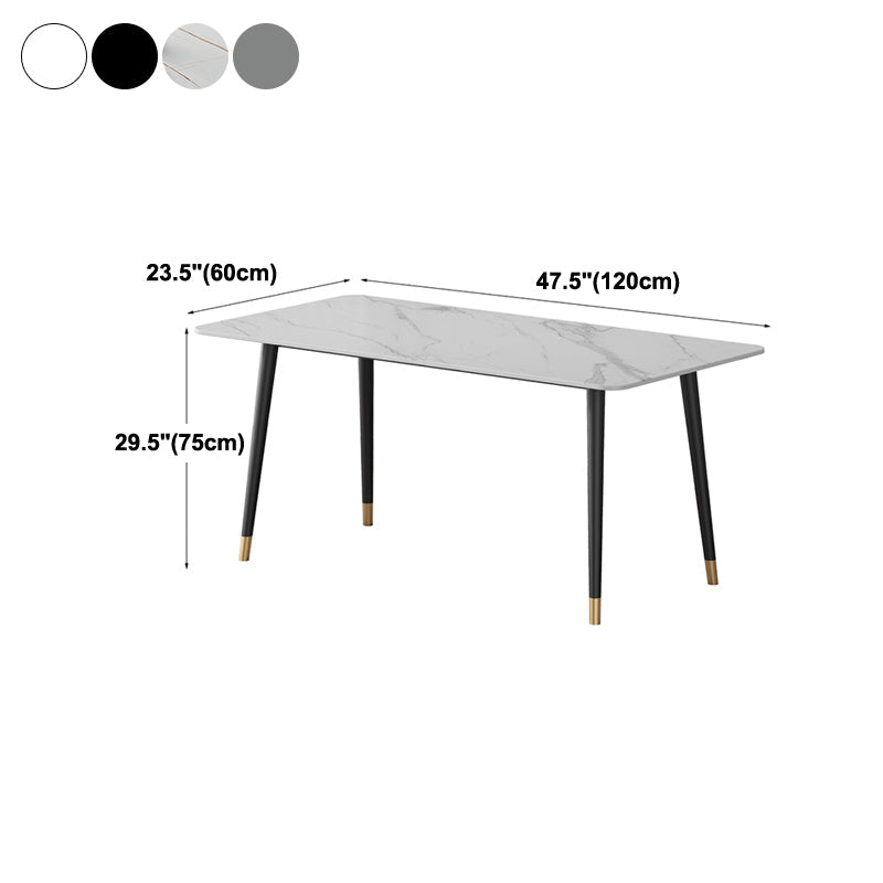 Contemporary Style Dining Site Table Stone Rectangle Furniture with 4 Legs Clearhalo ' dining_table' 'Dining Tables & Seating' 'Dining Tables' 'furn' 'furn_dining_table' 'Furniture' 'furniture_dining_table' 'Kitchen & Dining Furniture' 'kitchen&dining_furn' 'kitchen' 'kitchen_dining_table' 4332133