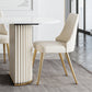 Glam Sintered Stone Oval Shape Dining Table White Standard Dining Table for Kitchen Clearhalo ' dining_table' 'Dining Tables & Seating' 'Dining Tables' 'furn' 'furn_dining_table' 'Furniture' 'furniture_dining_table' 'Kitchen & Dining Furniture' 'kitchen&dining_furn' 'kitchen' 'kitchen_dining_table' 4332140