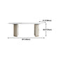 Glam Sintered Stone Oval Shape Dining Table White Standard Dining Table for Kitchen Clearhalo ' dining_table' 'Dining Tables & Seating' 'Dining Tables' 'furn' 'furn_dining_table' 'Furniture' 'furniture_dining_table' 'Kitchen & Dining Furniture' 'kitchen&dining_furn' 'kitchen' 'kitchen_dining_table' 4332143