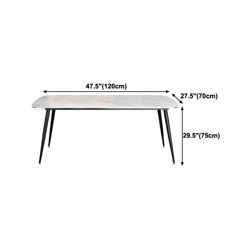 Modern Rectangular Dining Table Stone Top Dining Table with 4 Legs Clearhalo ' dining_table' 'Dining Tables & Seating' 'Dining Tables' 'furn' 'furn_dining_table' 'Furniture' 'furniture_dining_table' 'Kitchen & Dining Furniture' 'kitchen&dining_furn' 'kitchen' 'kitchen_dining_table' 4332156