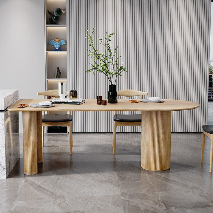 Solid Wood Free Form Dining Table Modern Pine Wood Top Table with 3 Legs Clearhalo ' dining_table' 'Dining Tables & Seating' 'Dining Tables' 'furn' 'furn_dining_table' 'Furniture' 'furniture_dining_table' 'Kitchen & Dining Furniture' 'kitchen&dining_furn' 'kitchen' 'kitchen_dining_table' 4332173