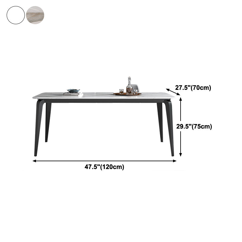 Rectangle Dining Site Table Contemporary Style Stone Furniture with 4 Legs Clearhalo ' dining_table' 'Dining Tables & Seating' 'Dining Tables' 'furn' 'furn_dining_table' 'Furniture' 'furniture_dining_table' 'Kitchen & Dining Furniture' 'kitchen&dining_furn' 'kitchen' 'kitchen_dining_table' 4332184