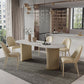 Minimalist White Standard Dining Table Oval Sintered Stone Dining Table for Kitchen Clearhalo ' dining_table' 'Dining Tables & Seating' 'Dining Tables' 'furn' 'furn_dining_table' 'Furniture' 'furniture_dining_table' 'Kitchen & Dining Furniture' 'kitchen&dining_furn' 'kitchen' 'kitchen_dining_table' 4332205