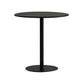 Round Pedestal Dinette Table Simplicity Style Dining Site Table for Home Use Metal Black Clearhalo ' dining_table' 'Dining Tables & Seating' 'Dining Tables' 'furn' 'furn_dining_table' 'Furniture' 'furniture_dining_table' 'Kitchen & Dining Furniture' 'kitchen&dining_furn' 'kitchen' 'kitchen_dining_table' 4332238