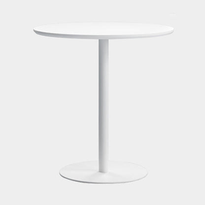 Round Pedestal Dinette Table Simplicity Style Dining Site Table for Home Use Manufactured Wood White Clearhalo ' dining_table' 'Dining Tables & Seating' 'Dining Tables' 'furn' 'furn_dining_table' 'Furniture' 'furniture_dining_table' 'Kitchen & Dining Furniture' 'kitchen&dining_furn' 'kitchen' 'kitchen_dining_table' 4332239