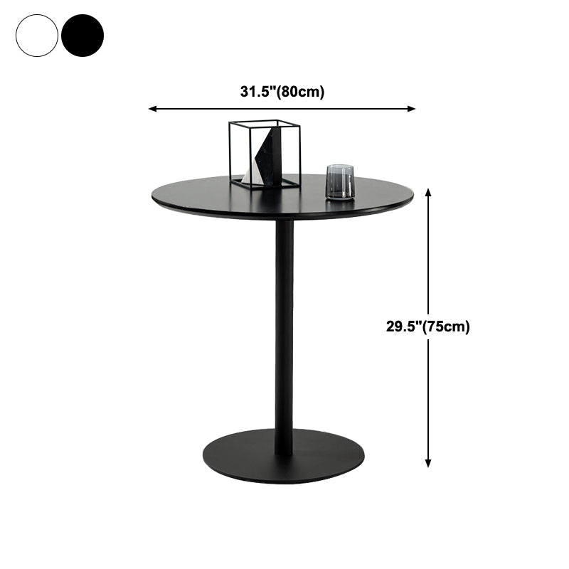 Round Pedestal Dinette Table Simplicity Style Dining Site Table for Home Use Clearhalo ' dining_table' 'Dining Tables & Seating' 'Dining Tables' 'furn' 'furn_dining_table' 'Furniture' 'furniture_dining_table' 'Kitchen & Dining Furniture' 'kitchen&dining_furn' 'kitchen' 'kitchen_dining_table' 4332251