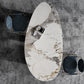 Glam Sintered Stone Standard Dining Table Oval Dining Table with 3 Legs Clearhalo ' dining_table' 'Dining Tables & Seating' 'Dining Tables' 'furn' 'furn_dining_table' 'Furniture' 'furniture_dining_table' 'Kitchen & Dining Furniture' 'kitchen&dining_furn' 'kitchen' 'kitchen_dining_table' 4332253