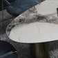 Glam Sintered Stone Standard Dining Table Oval Dining Table with 3 Legs Clearhalo ' dining_table' 'Dining Tables & Seating' 'Dining Tables' 'furn' 'furn_dining_table' 'Furniture' 'furniture_dining_table' 'Kitchen & Dining Furniture' 'kitchen&dining_furn' 'kitchen' 'kitchen_dining_table' 4332257