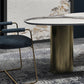 Glam Sintered Stone Standard Dining Table Oval Dining Table with 3 Legs Clearhalo ' dining_table' 'Dining Tables & Seating' 'Dining Tables' 'furn' 'furn_dining_table' 'Furniture' 'furniture_dining_table' 'Kitchen & Dining Furniture' 'kitchen&dining_furn' 'kitchen' 'kitchen_dining_table' 4332260