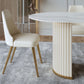 Glam Oval Standard Dining Table Sintered Stone White Dining Table for Kitchen Clearhalo ' dining_table' 'Dining Tables & Seating' 'Dining Tables' 'furn' 'furn_dining_table' 'Furniture' 'furniture_dining_table' 'Kitchen & Dining Furniture' 'kitchen&dining_furn' 'kitchen' 'kitchen_dining_table' 4332272