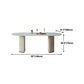 Glam Oval Standard Dining Table Sintered Stone White Dining Table for Kitchen Clearhalo ' dining_table' 'Dining Tables & Seating' 'Dining Tables' 'furn' 'furn_dining_table' 'Furniture' 'furniture_dining_table' 'Kitchen & Dining Furniture' 'kitchen&dining_furn' 'kitchen' 'kitchen_dining_table' 4332275